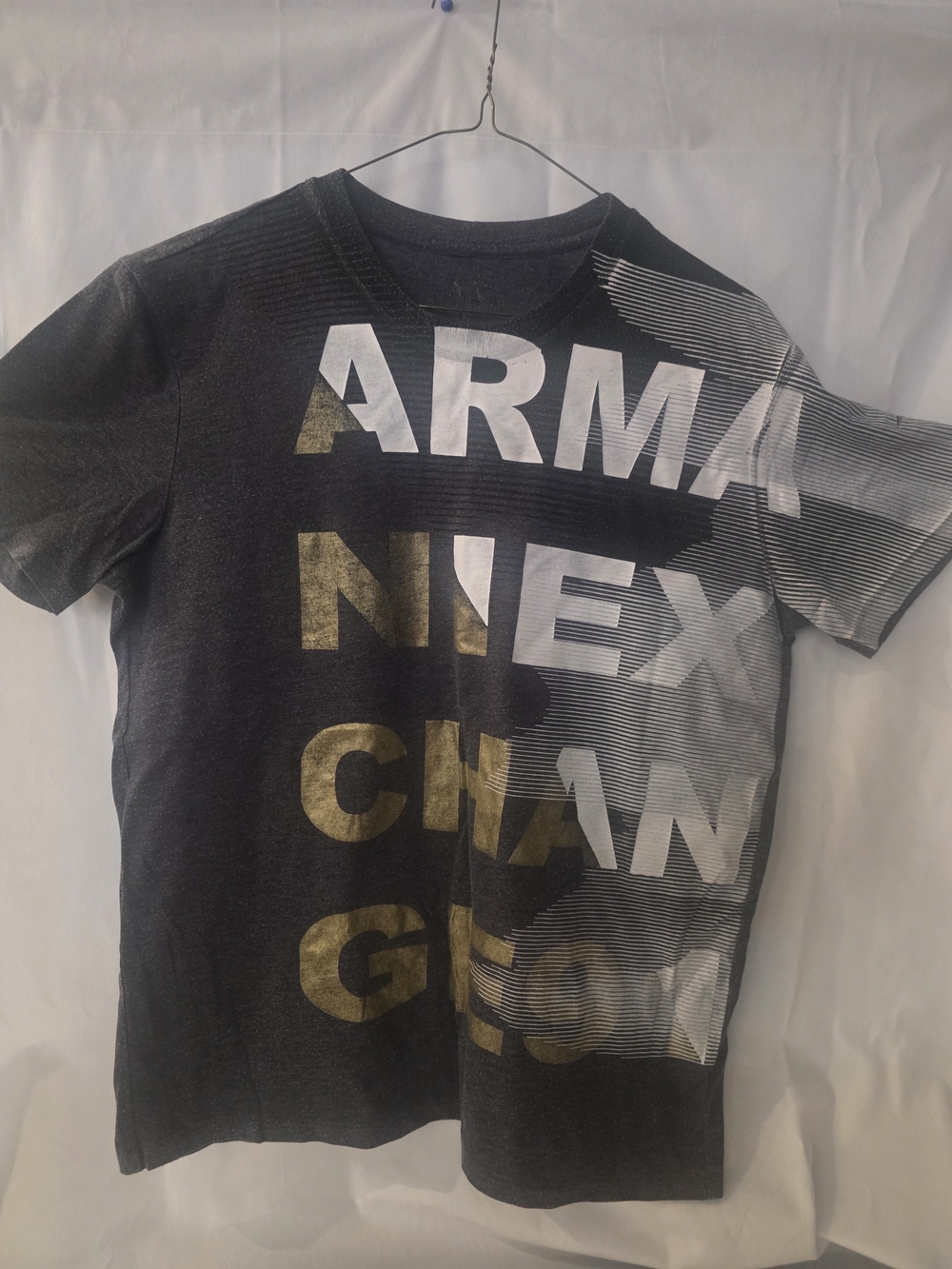 Armani Exchange Men’s Black Graphic Logo Tee